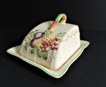 Vintage Staffordshire Pottery Cheese Dish/Butter Dish