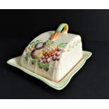 Vintage Staffordshire Pottery Cheese Dish/Butter Dish