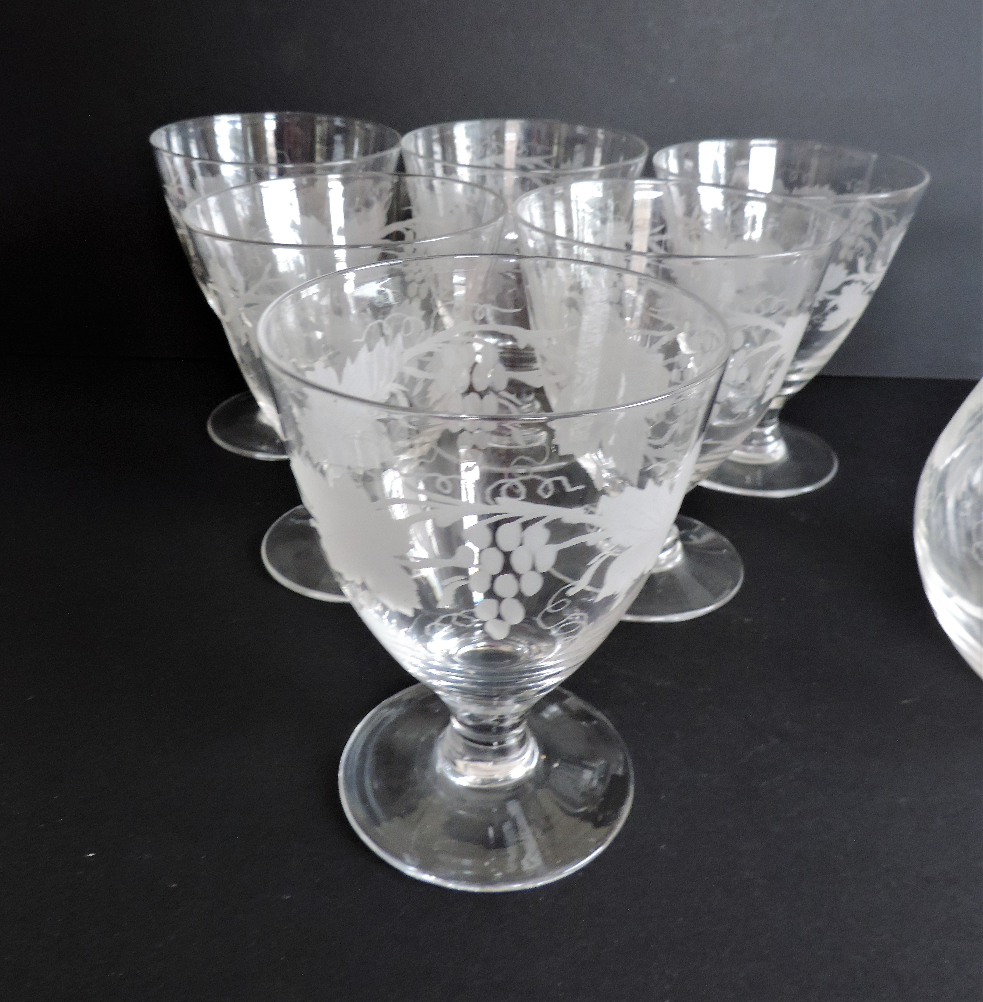 Art Deco Wine Goblets and Carafe Drinks Set c.1930's - Image 3 of 7