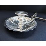 Antique Silver Plated Candle Holder and Snuffer