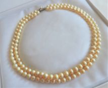 Vintage Double Strand Pearl Necklace