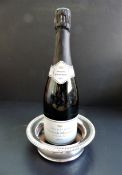 Antique Silver Plated Champagne Bottle Coaster