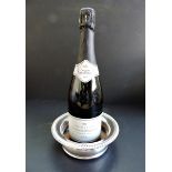 Antique Silver Plated Champagne Bottle Coaster