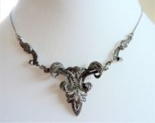 Antique Marcasite Necklace Art Nouveau