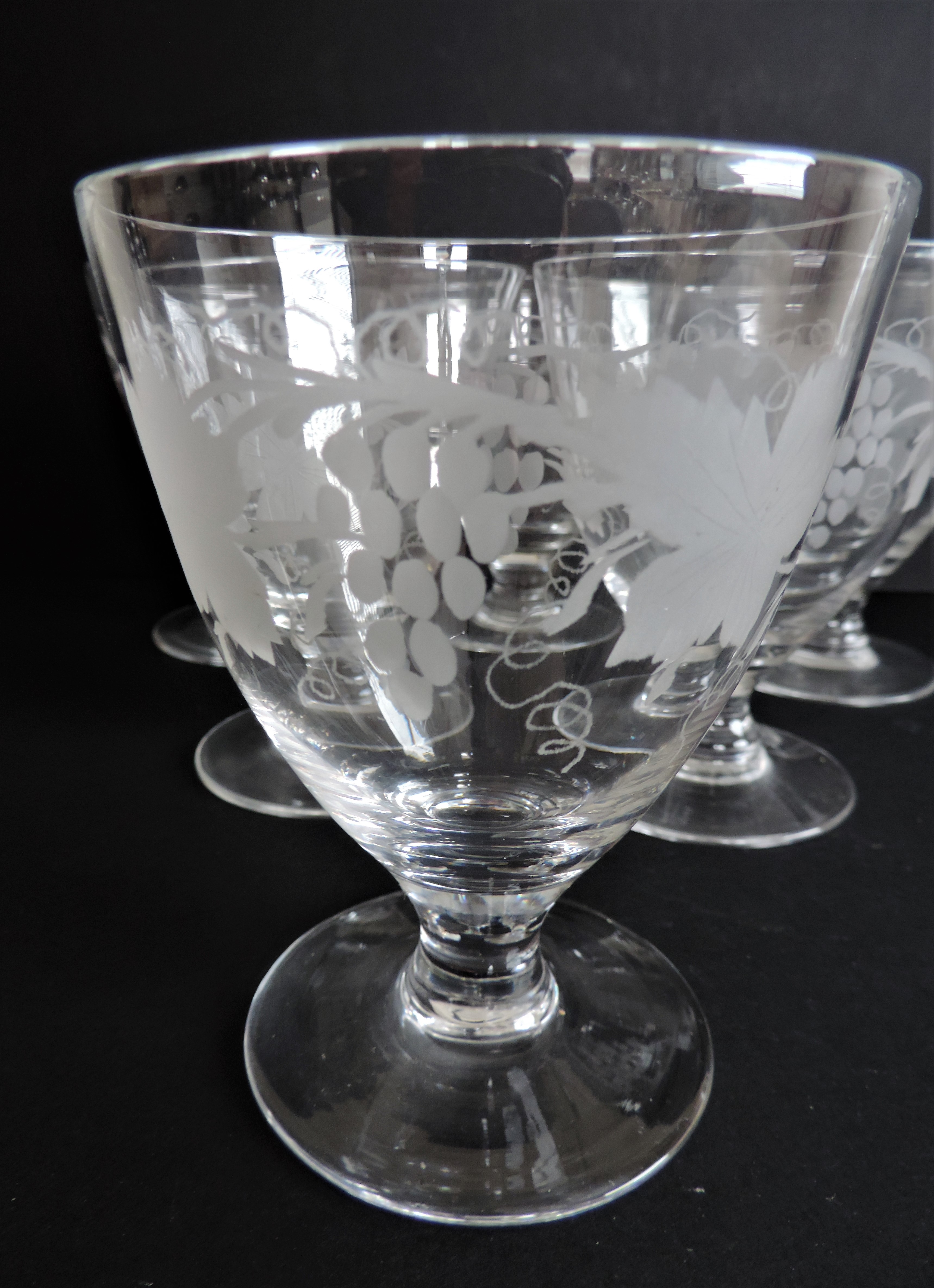 Art Deco Wine Goblets and Carafe Drinks Set c.1930's - Image 4 of 7