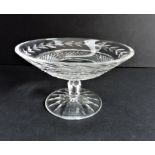 Val St. Lambert Glass Tazza Pedestal Dish