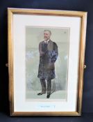 Original Antique VANITY FAIR Spy Print - Viscount Cobham