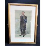 Original Antique VANITY FAIR Spy Print - Viscount Cobham