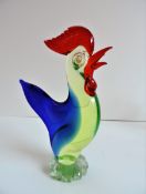 Vintage Murano Glass Rooster Sculpture