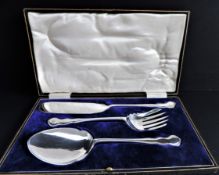 Antique Silver Plate 3 Piece Cake Serving Set