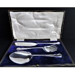 Antique Silver Plate 3 Piece Cake Serving Set