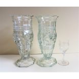 Pair Antique Edwardian Vases 26cm Tall