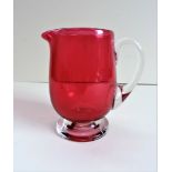 Victorian Cranberry Glass Milk Jug