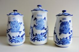 Vintage Hand Made Delfts Pottery Storage Jars