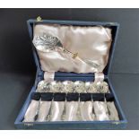 Cased Set Silver Plate Dessert Spoons