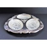 Vintage Silver Plate Hors d'oeuvres Serving Dish