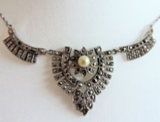 Antique Art Nouveau Marcasite Necklace