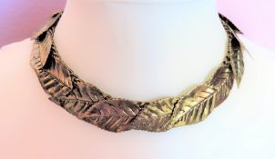 Vintage Gold Leaf Necklace