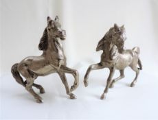 Vintage Italian Silver Horse Sculptures