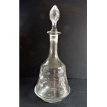 Antique Edwardian Bell Shaped Decanter