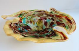 Murano Vetro Artistico Veneziano Biomorphic Bowl