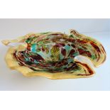 Murano Vetro Artistico Veneziano Biomorphic Bowl