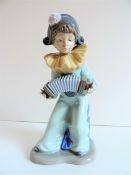 Lladro Nao Harlequins Concerto Clown