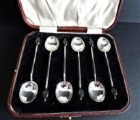 Antique Silver Plate Coffee Bean Spoons