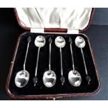 Antique Silver Plate Coffee Bean Spoons