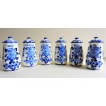 Vintage Delfts Dutch Pottery Herb Storage Jars