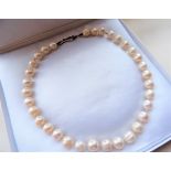 Cultured Pearl Necklace Large 10mm Pearls
