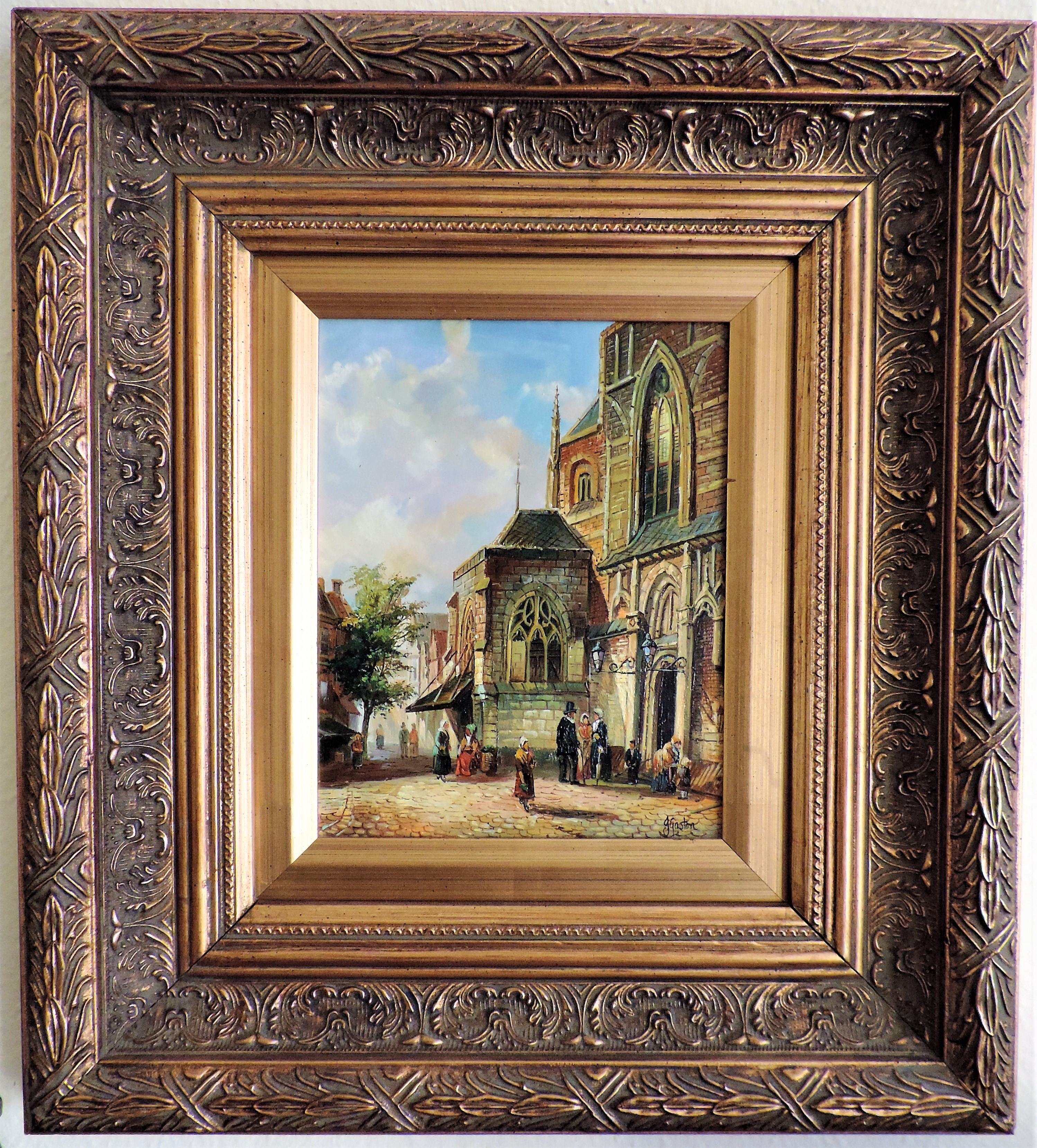 Jonny Gaston Original Oil Painting Street Scene