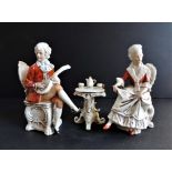 Antique German Porcelain Figurines circa 1880's