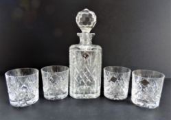 Edinburgh Crystal Whisky Decanter and Glasses