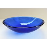 Vintage Art Glass Cobalt Blue Bowl