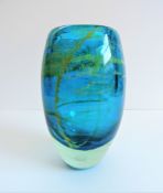 Mdina Art Glass Vase Signed on Base