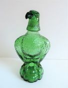 Vintage Green Glass Eagle Decanter