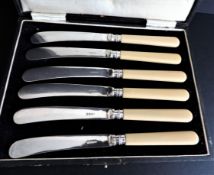 Vintage Set Silver Plated Butter Knives