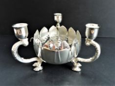 Vintage Viners Silver Plated Candle Holder/Rose Bowl