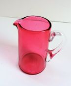 Cranberry Glass Cream Jug