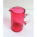 Cranberry Glass Cream Jug