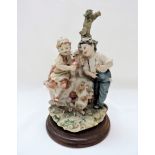 Capodimonte Figurine Children & Puppies