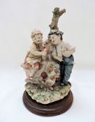 Capodimonte Figurine Children & Puppies