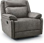 Brand New Boxed Cheltenham Manual Reclining Arm Chair In Light Grey Mushroom Colour