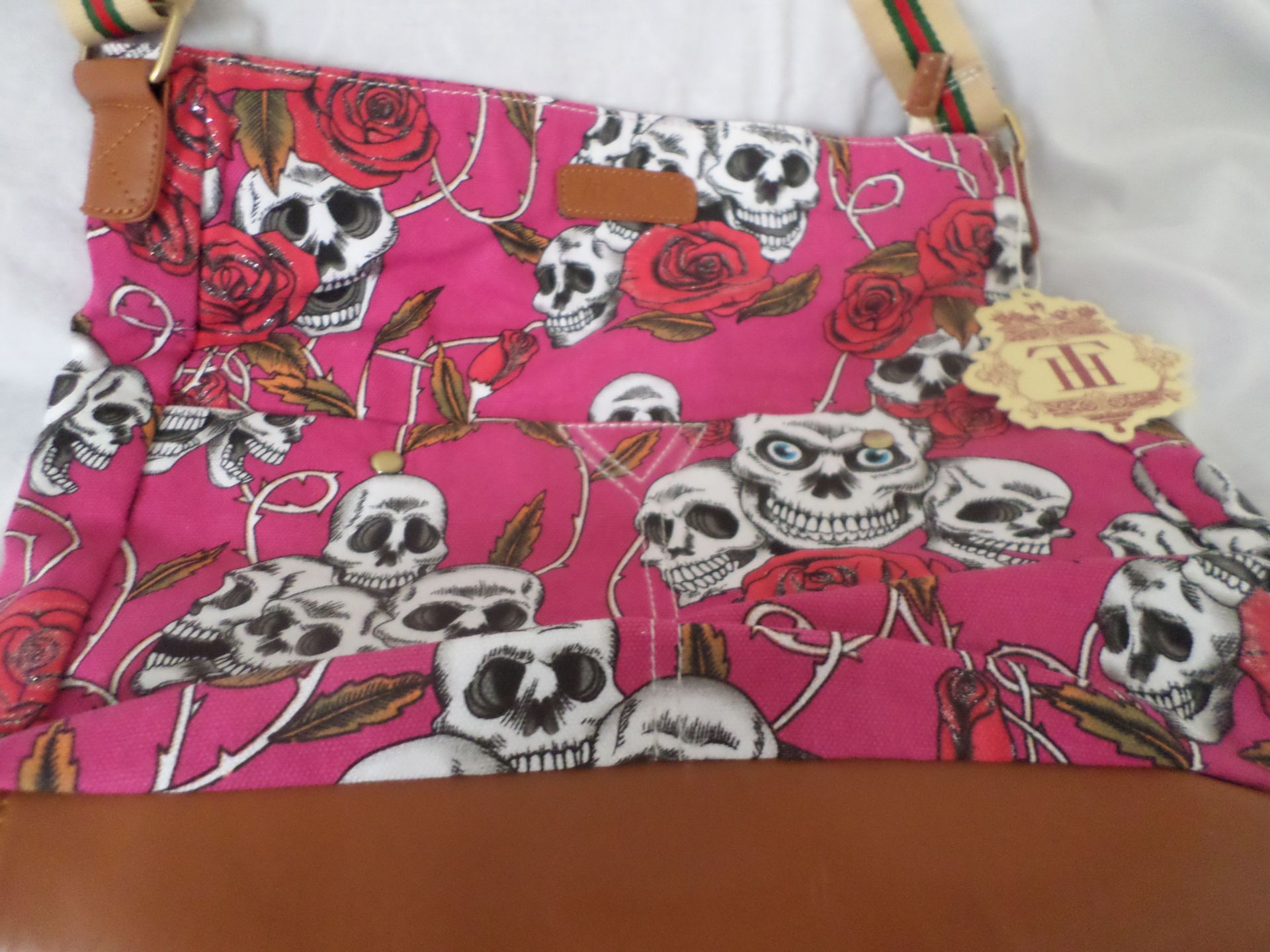 2 x HT London Large Shoulder/Tote Bags. Skull Design. Brand New. RRP £19.99 Each - Image 3 of 4
