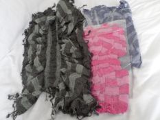 5 x Wrap Over Scarfs. RRP £10 Each. Brand New