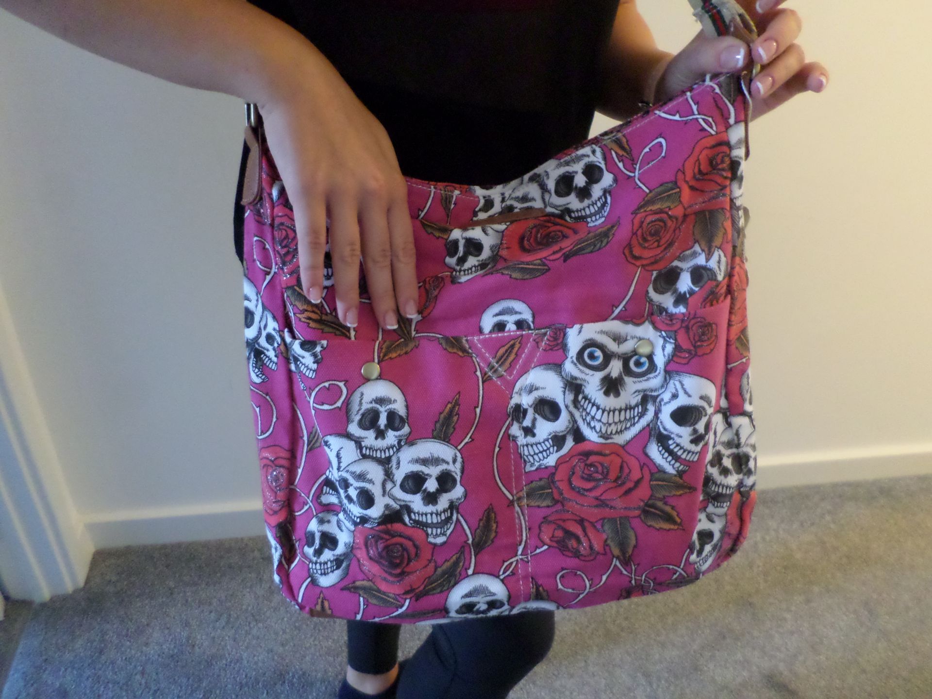 3 x HT London Large Shoulder/Tote Bags. Skull Design. Brand New. RRP £19.99 Each
