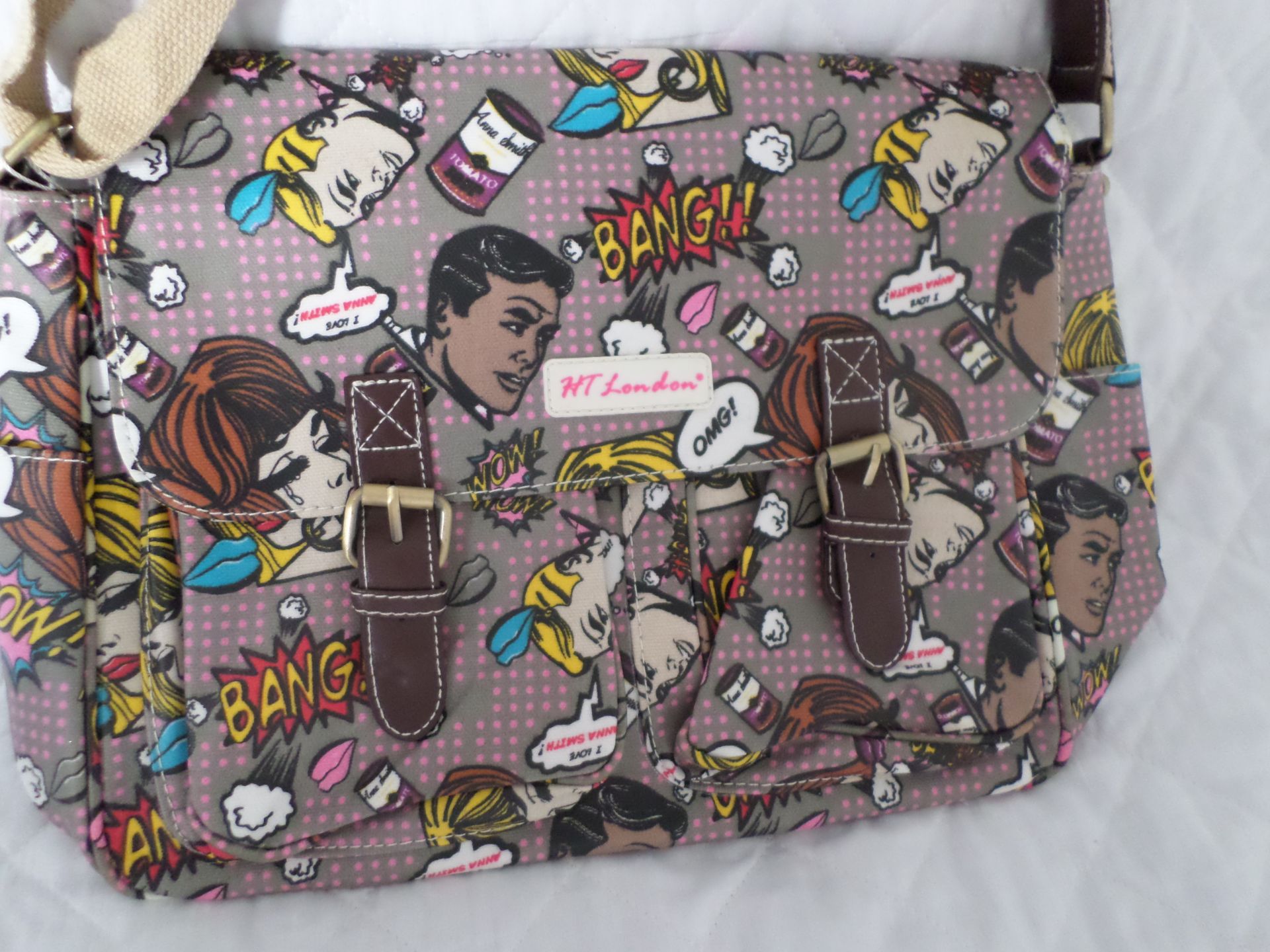 2 x HT London Large Pop Art Design Satchels. RRP £29.99 Each. Brand New - Image 3 of 4