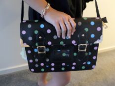 Medium HT London Satchel. Black/Multi. RRP £24.99. Brand New.