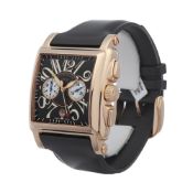 Franck Muller Conquistador Cortez 10000 H CC Men Rose Gold Chronograph Watch